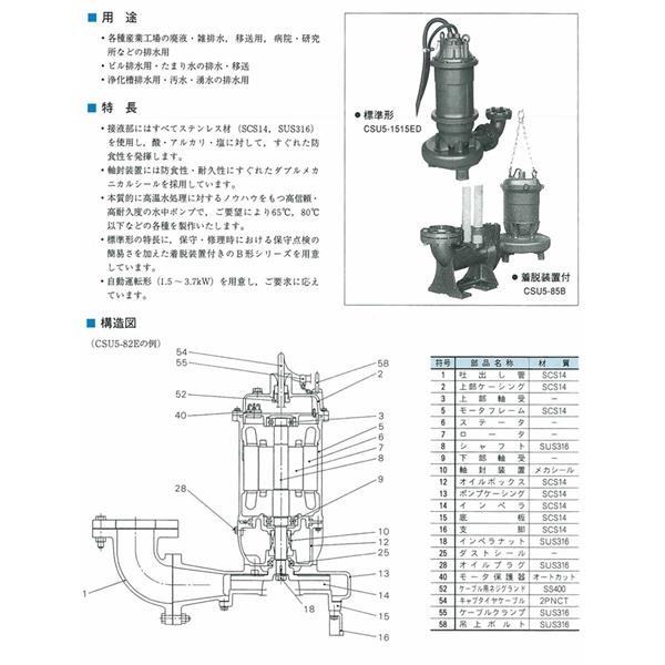 日本EIM用于曝氣的潛水泵AK2-400