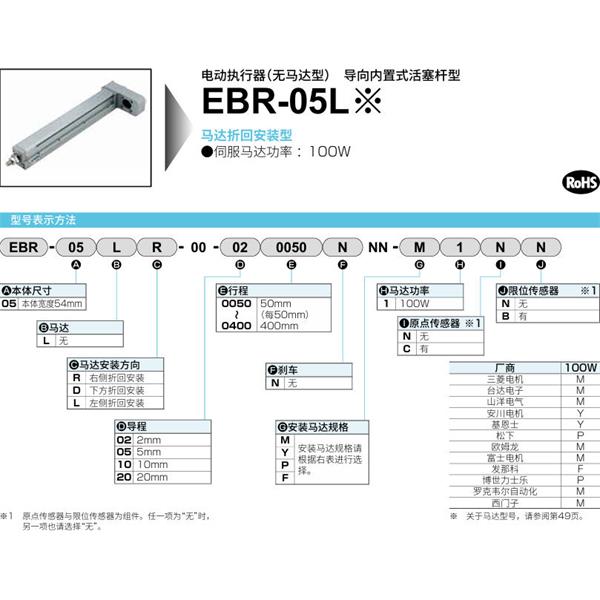 CKD喜開理電動(dòng)執(zhí)行器（無馬達(dá)型）滑塊型EBR-05LR-00-050400NNN-F1CB