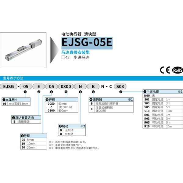 CKD喜開理電動(dòng)執(zhí)行器（無(wú)馬達(dá)型）滑塊型EJSG-05E200800BCN-CR03