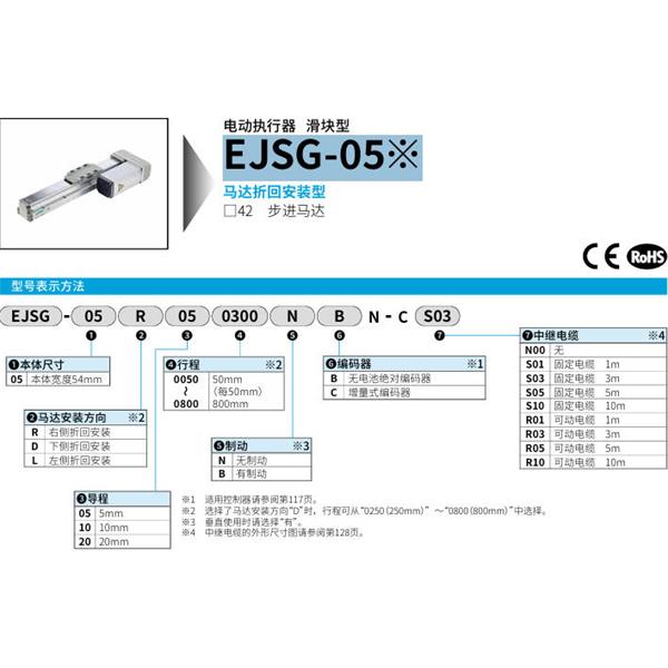 CKD喜開理電動執(zhí)行器（無馬達型）滑塊型EJSG-05R050050NBN-CS01