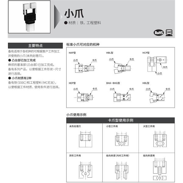 CKD喜開(kāi)理小爪Small jawHBL-Y2-250