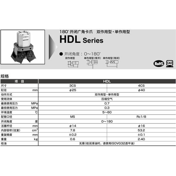 CKD喜開理廣角卡爪HDL-3CS-O-T2H-R
