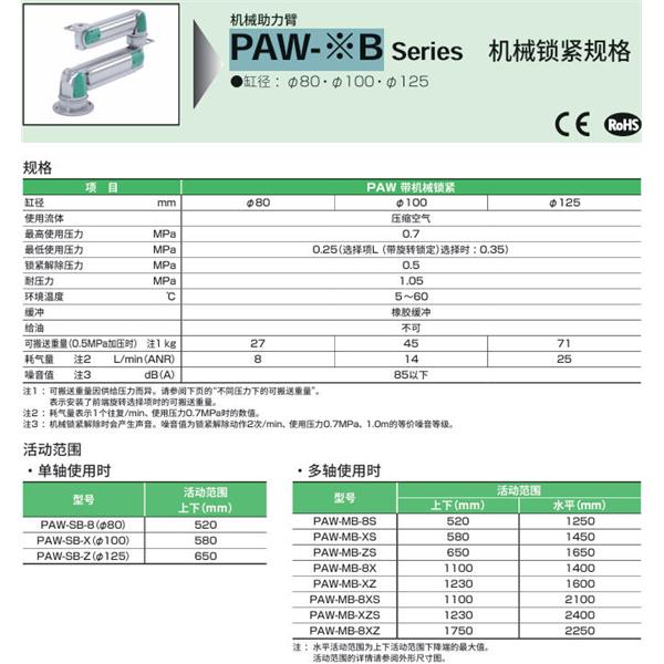CKD喜開(kāi)理機(jī)械助力臂PAW-S-8-U